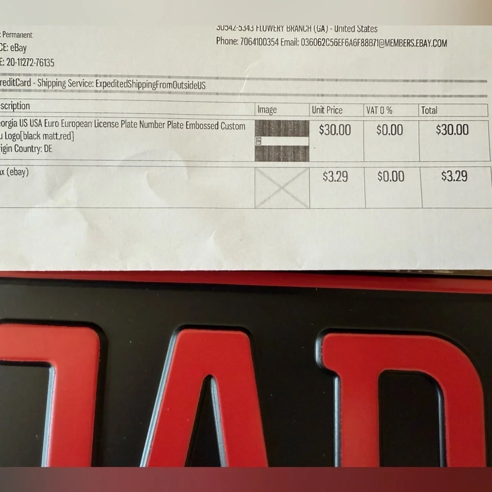 European Custom Car Tag  with name “ JADA” and a Heart - Picture 2 of 4